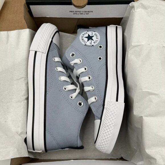 Converse Chuck Taylor All Star Youth Boys Girls Mid Top Sneaker Sz 4Y Rainy Daze - Picture 8 of 14